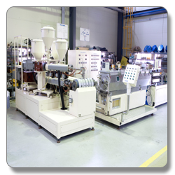 PE tube extrusion line